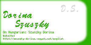 dorina szuszky business card